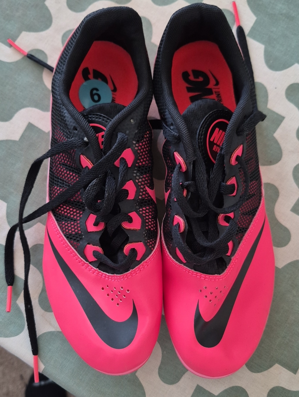 Nike Racing Pink and Black Lace-Up Shoes